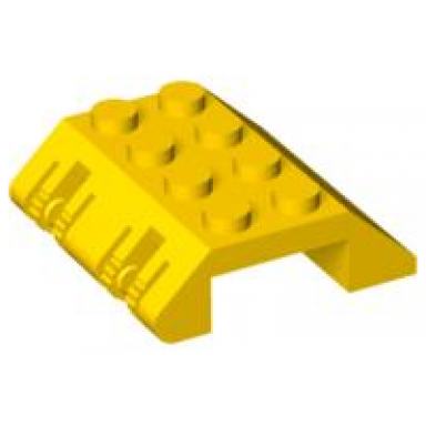 yellow slope 45 4 x 4 double with locking hinge