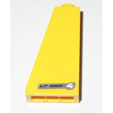 yellow slope 75 2 x 1 x 3 with lp 560-4 pattern model left side sticker - set 8169