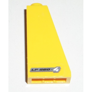 yellow slope 75 2 x 1 x 3 with lp 560-4 pattern model right side sticker - set 8169