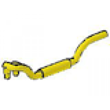 yellow vehicle exhaust pipe twin inlet 11l left