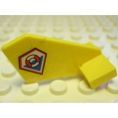 yellow tail shuttle small with coast guard logo on right side pattern sticker - set 7047