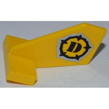 yellow tail shuttle small with dino logo pattern on both sides stickers - set 5887