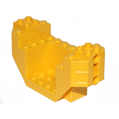 yellow cockpit 4 x 10 x 4 with 3 holes on bottom and 2 pin holes on sides
