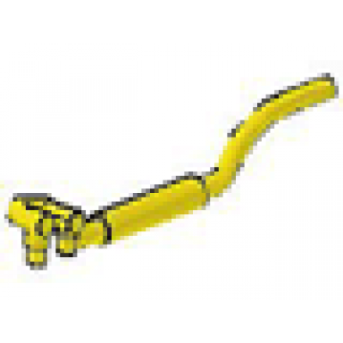 yellow vehicle exhaust pipe twin inlet 11l right