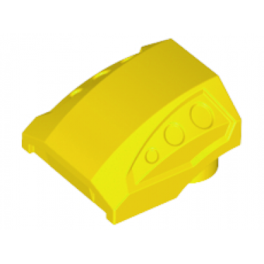 yellow slope curved 2 x 2 with debossed side ports