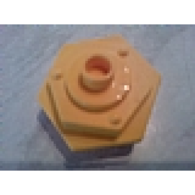 yellow duplo weight hexagonal with stud