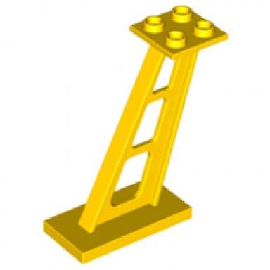 yellow support 2 x 4 x 5 stanchion inclined 5mm wide posts