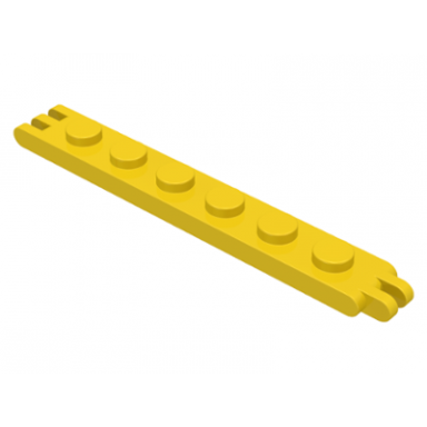 yellow hinge plate 1 x 6 with 2 and 3 fingers on ends