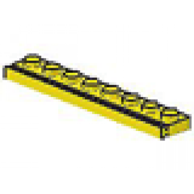 yellow plate modified 1 x 8 with door rail