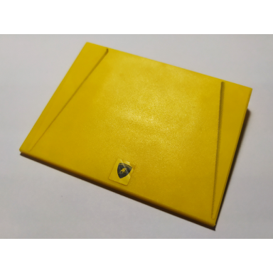 yellow slope 10 6 x 8 with lamborghini logo and two gray stripes pattern stickers - set 8169