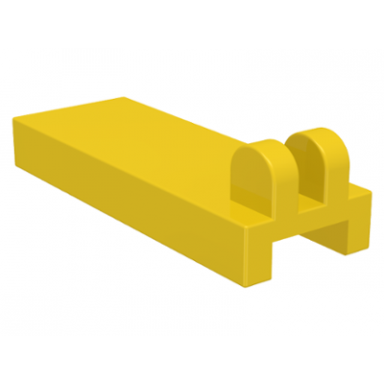 yellow hinge tile 1 x 2 1 2 with 2 fingers on top