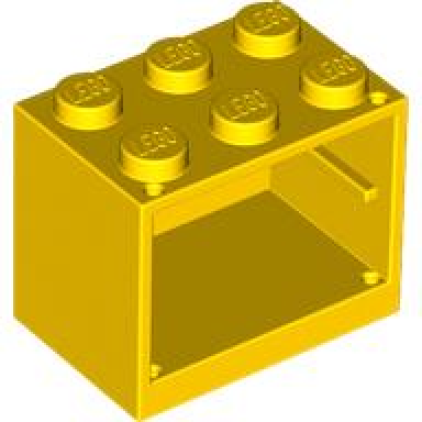 yellow container cupboard 2 x 3 x 2 - solid studs