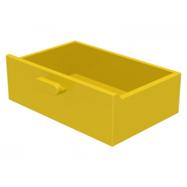yellow container cupboard 2 x 3 drawer