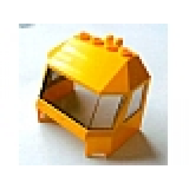 yellow windscreen 4 x 6 x 4 cab with hinge and 1 x 4 bottom cutout with trans-brown glass 45406 46103