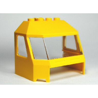 yellow windscreen 4 x 6 x 4 cab with hinge and 1 x 4 bottom cutout with trans-clear glass 45406 46103