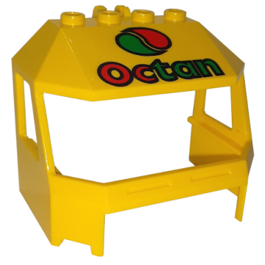 yellow windscreen 4 x 6 x 4 cab with hinge and 1 x 4 bottom cutout and octan logo pattern
