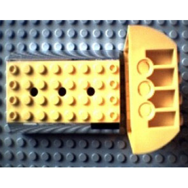 yellow slope curved 6 x 8 x 2 double with chrome silver sides pattern