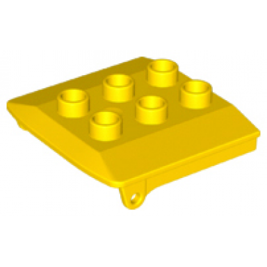 yellow duplo backhoe train cabin roof