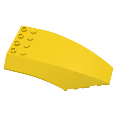 yellow windscreen 10 x 6 x 2 curved