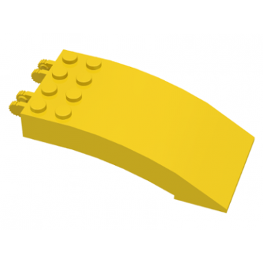yellow windscreen 8 x 4 x 2 curved with locking dual 2 fingers