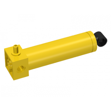 yellow pneumatic cylinder with 1 inlet large 64mm