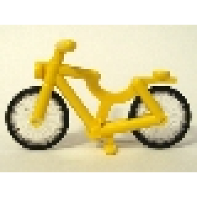 yellow bicycle with trans-clear wheels and black tires 4719 4720 2807