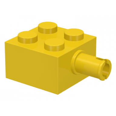 yellow brick modified 2 x 2 with pin and no axle hole