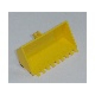 yellow vehicle digger bucket 9 teeth 4 x 8 flat inside with locking 2 finger hinge