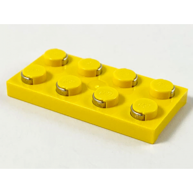 yellow electric plate 2 x 4 with contacts