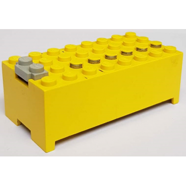 yellow electric 9v battery box small without battery cover