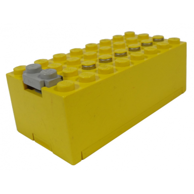 yellow electric 9v battery box small assembly