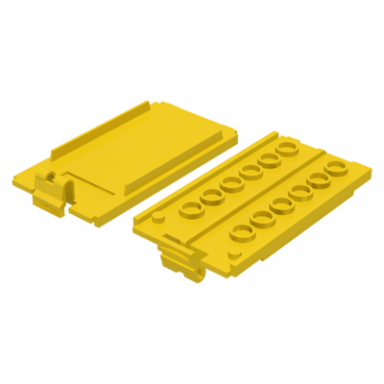 yellow electric 9v battery box small bottom lid battery compartment cover