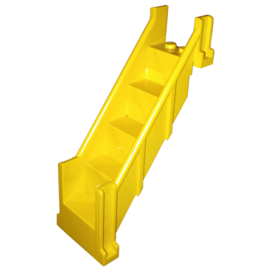 yellow stairs 4 x 7 x 9 1 3 straight enclosed