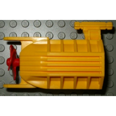 electric motor 8 x 4 x 4 back half with 3-blade propeller