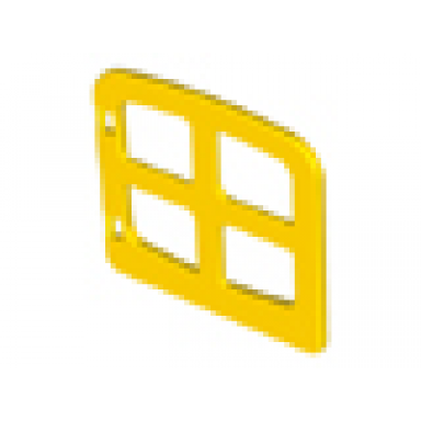 yellow duplo door window pane 1 x 4 x 3 with 4 panes