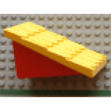 yellow duplo roof sloped 30 4 x 4 with shingles profile and red base