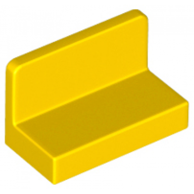 yellow panel 1 x 2 x 1 with rounded corners