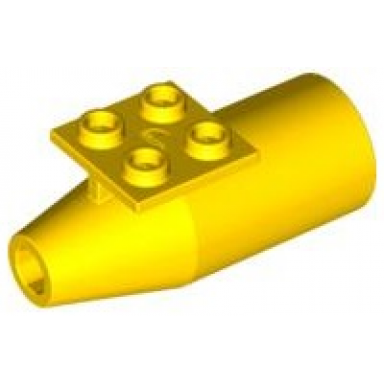 yellow engine smooth large 2 x 2 thin top plate