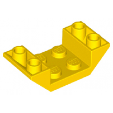 yellow slope inverted 45 4 x 2 double with 2 x 2 cutout