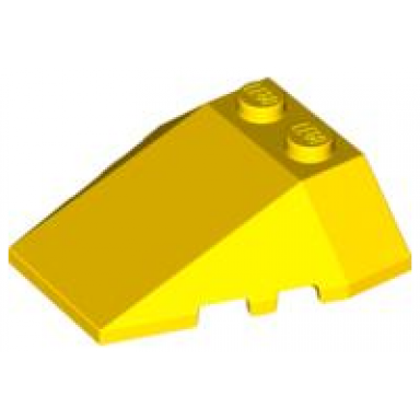 yellow wedge 4 x 4 triple with stud notches
