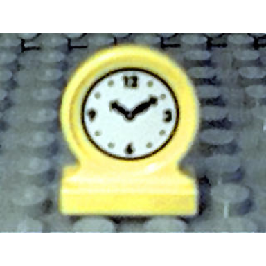 yellow duplo furniture mirror with clock face pattern time 10:10