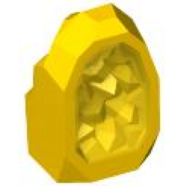 yellow rock 1 x 1 geode with molded trans-yellow crystals pattern