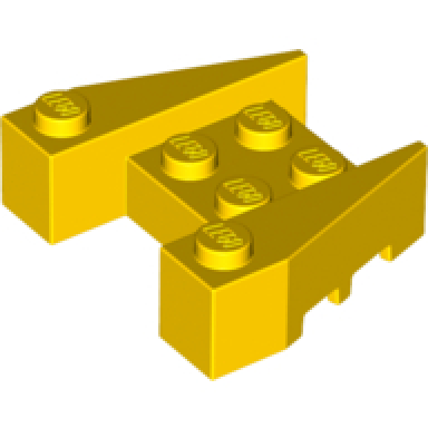 yellow wedge 3 1 2 x 4 with stud notches