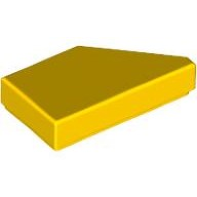 yellow tile modified 1 x 2 wedge left