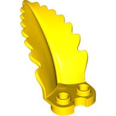 yellow plant plate round 1 x 2 with curved upright leaf