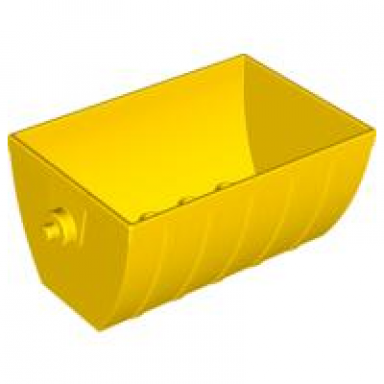 yellow duplo train tipper 2 x 4 with curved sides skip