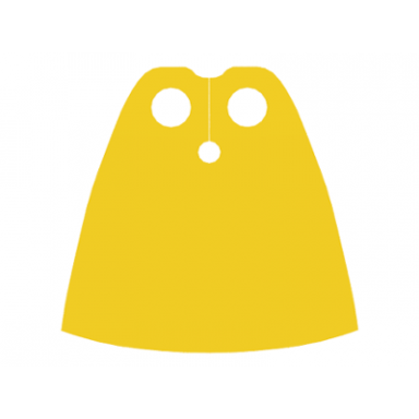 yellow minifigure cape cloth standard - traditional starched fabric - 4.0cm height