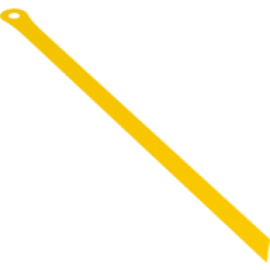 yellow cloth ribbon 17l with hole
