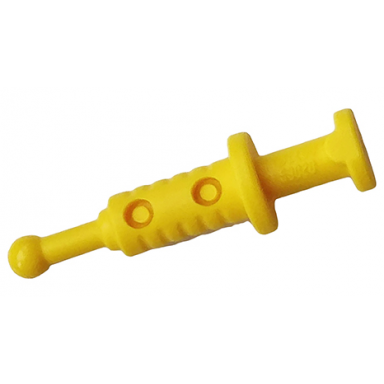 yellow minifigure utensil syringe with 2 hollows
