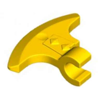 yellow minifigure weapon axe head with clip